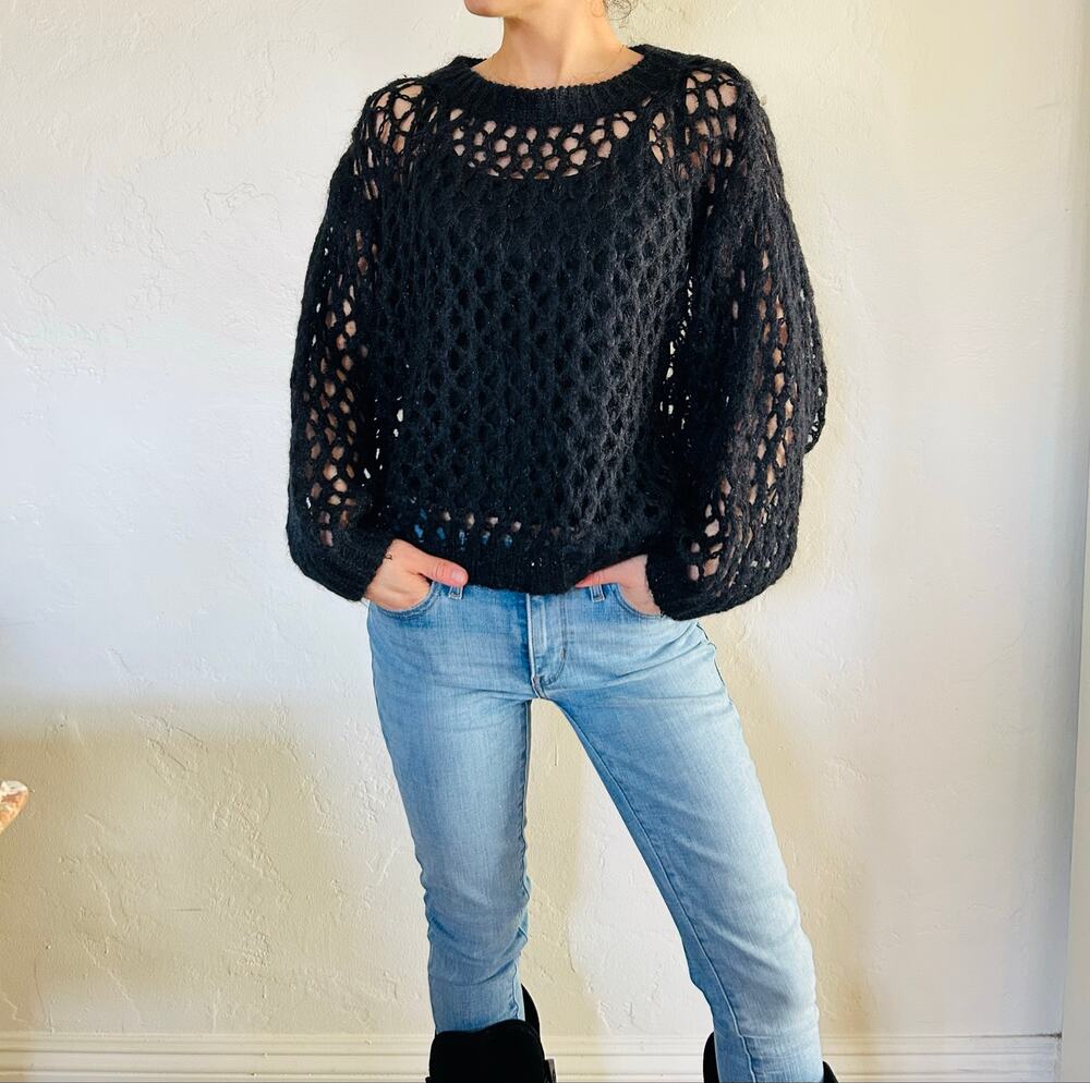 Black Net Sweater